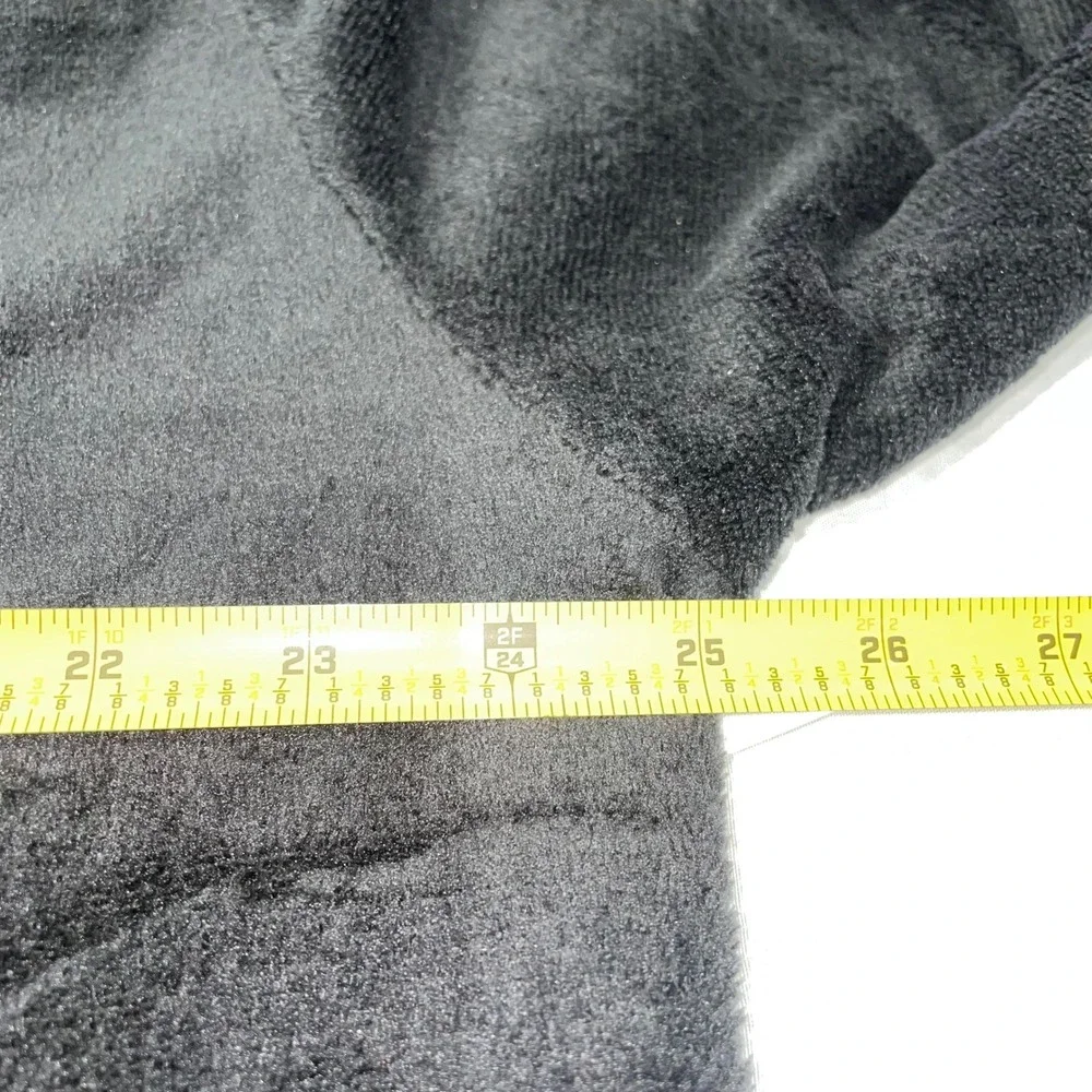 True Religion Mens Black Gold Horseshoe Plush Fleece Loungewear Robe Large NEW
